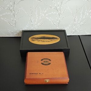 Two Vintage Men's Dresser Boxes